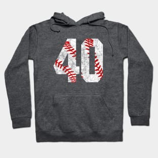 Vintage #40 Baseball Laces Baseball Mom Jersey Love Baseball Hoodie